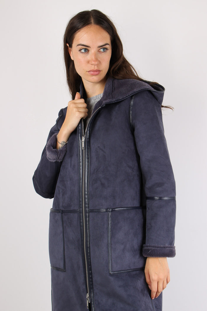 Ecomontone Lungo Cappuccio Night Grey-6