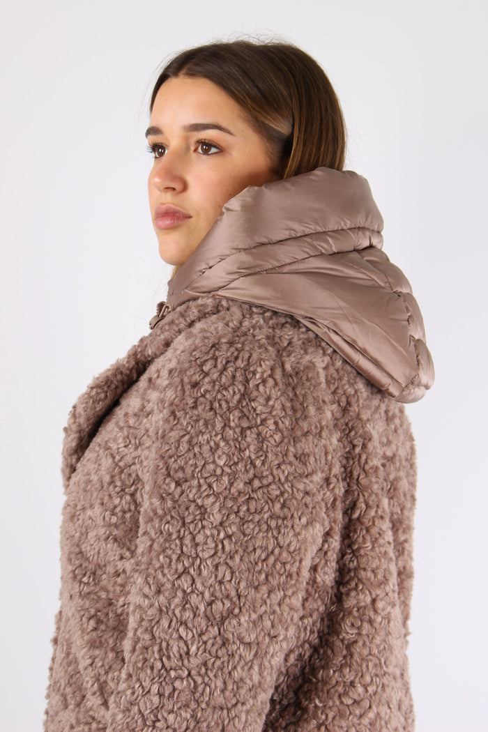 Teddy Lunghezza Media Taupe-8