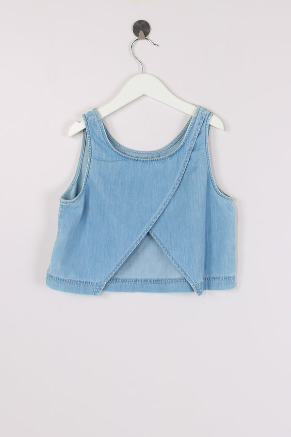 Top Incrocio Dietro Denim-2