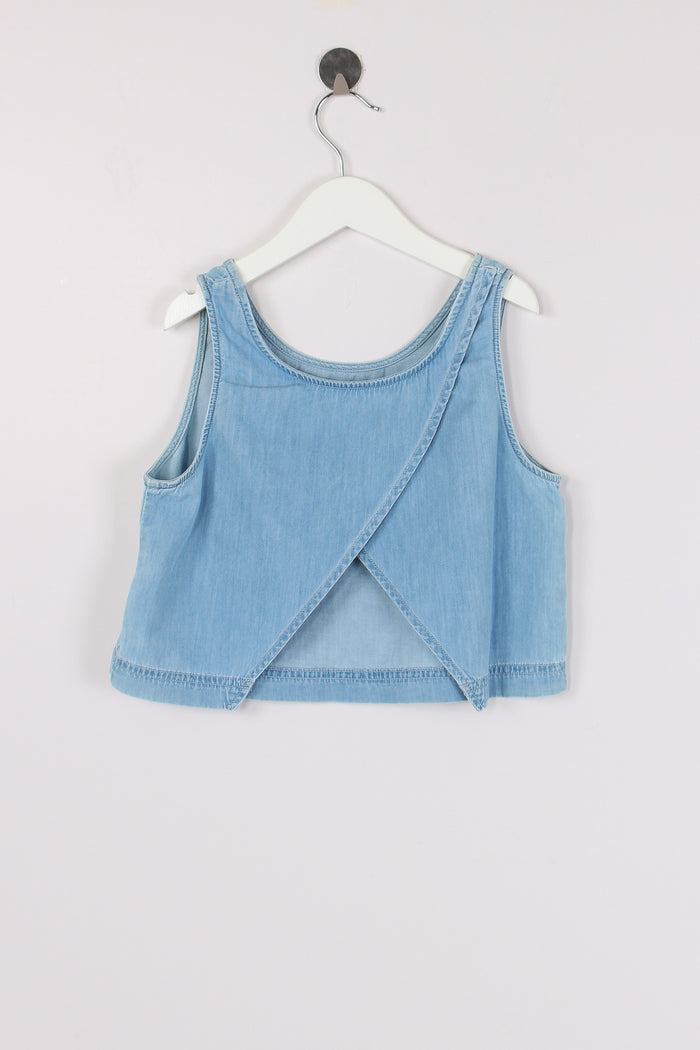 Top Incrocio Dietro Denim-2