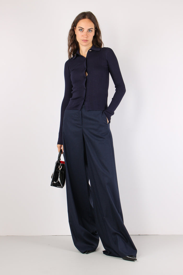 Mllbaco Polo Manica Lunga Blu Navy-2