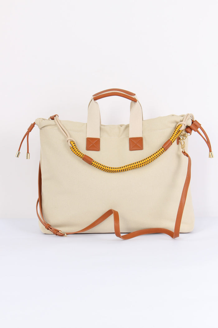 Responsible Sacca Canvas Off White/cuoio-3