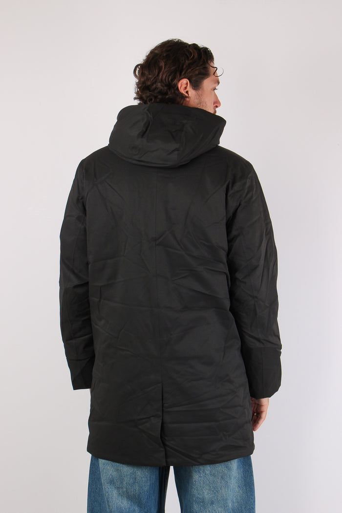 Giubbotto Lungo Inserto Marmotta Black/ P-blue-5