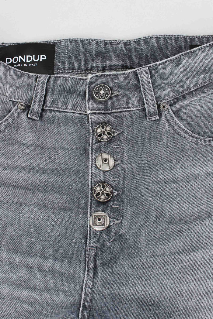 Koons Denim Risvolto  Bottone Grigio-10