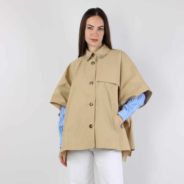 Poncho Trench Sabbia-2