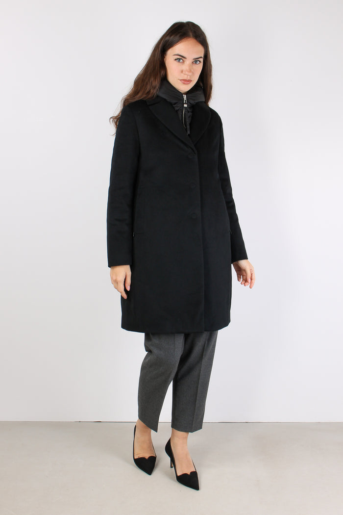Cappotto Lana Interno Pettorin Nero-4