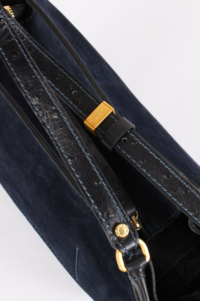 Bloom Shopping Suede Stampa Struzzo Notturno-4