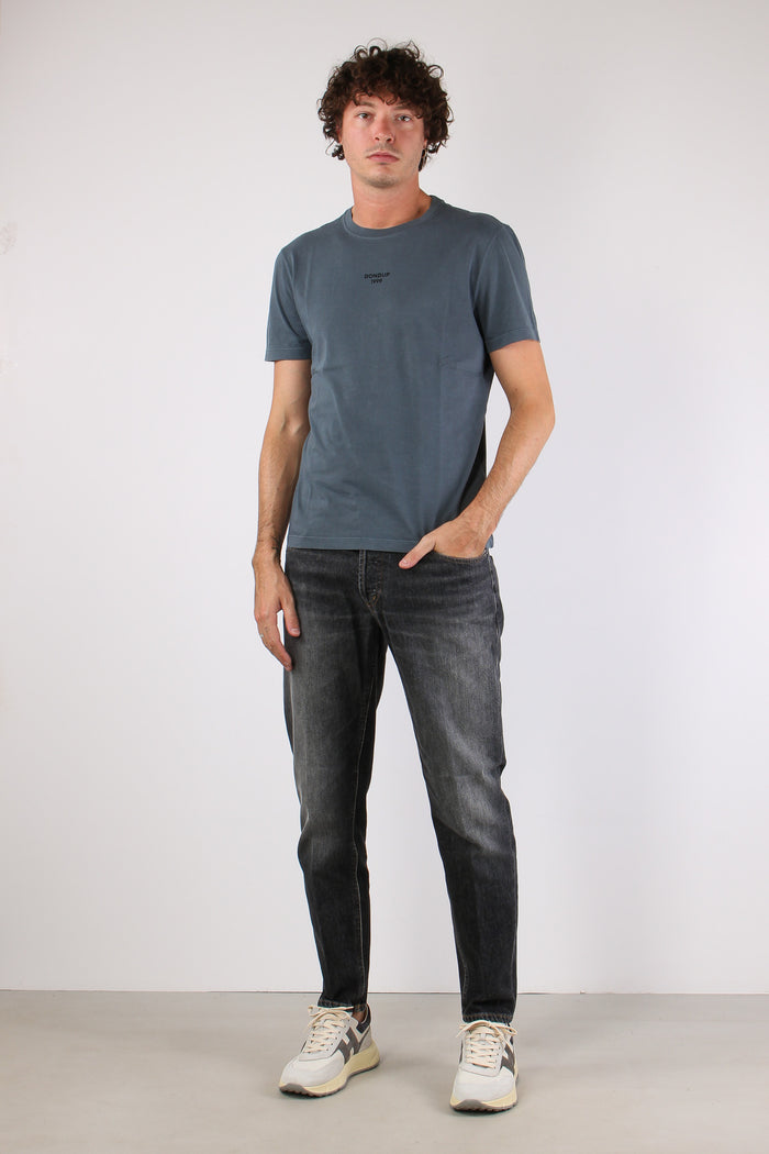T-shirt Scritta Centrale Steel Grey-5