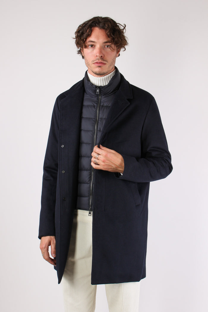 Cappotto Interno Piuma Blu Prussia-4