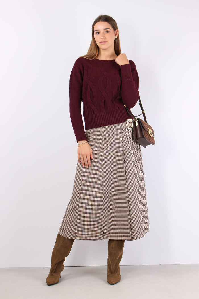 Maglia Viscosa Treccia Bordeuax-9