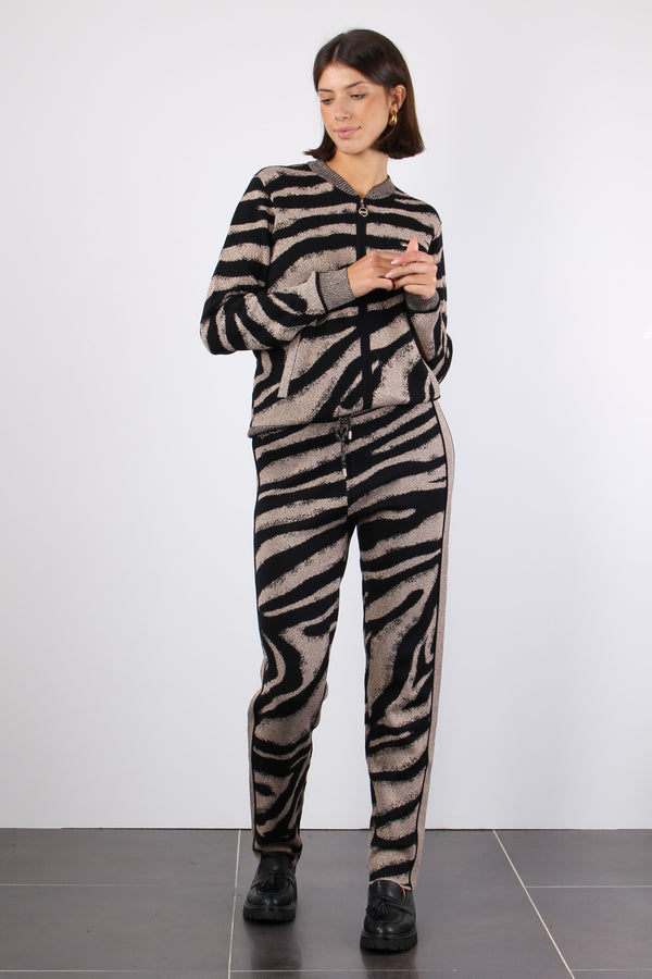 Pantalone Jogging  Zebra Nero/rosegold