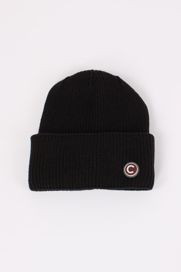 Cuffia Costina Mini Logo Nero