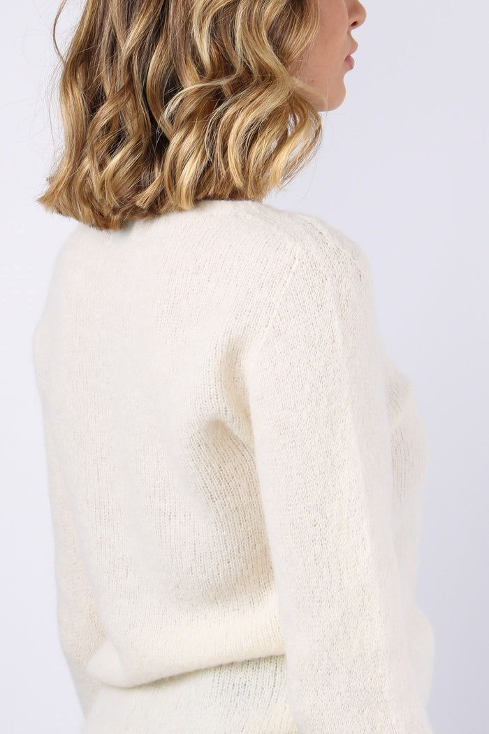 Maglia Misto Alpaca Crema-5