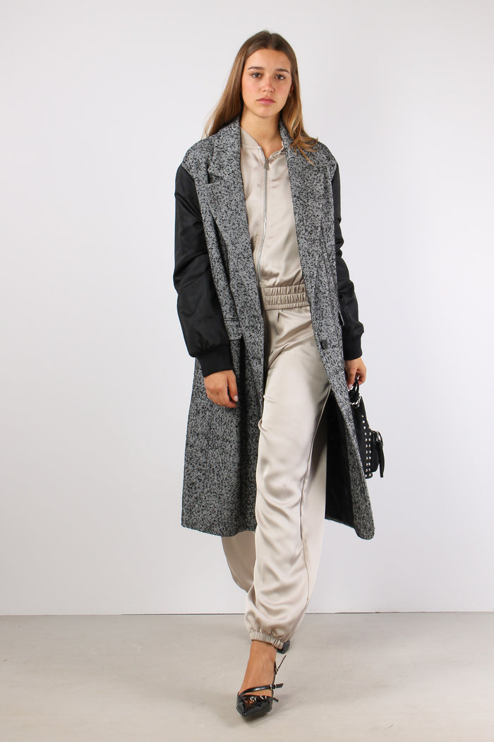 Cappotto Resca Manica Nylon Nero