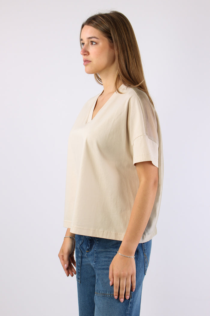 T-shirt Scavo V Organza Crystal Grey-7