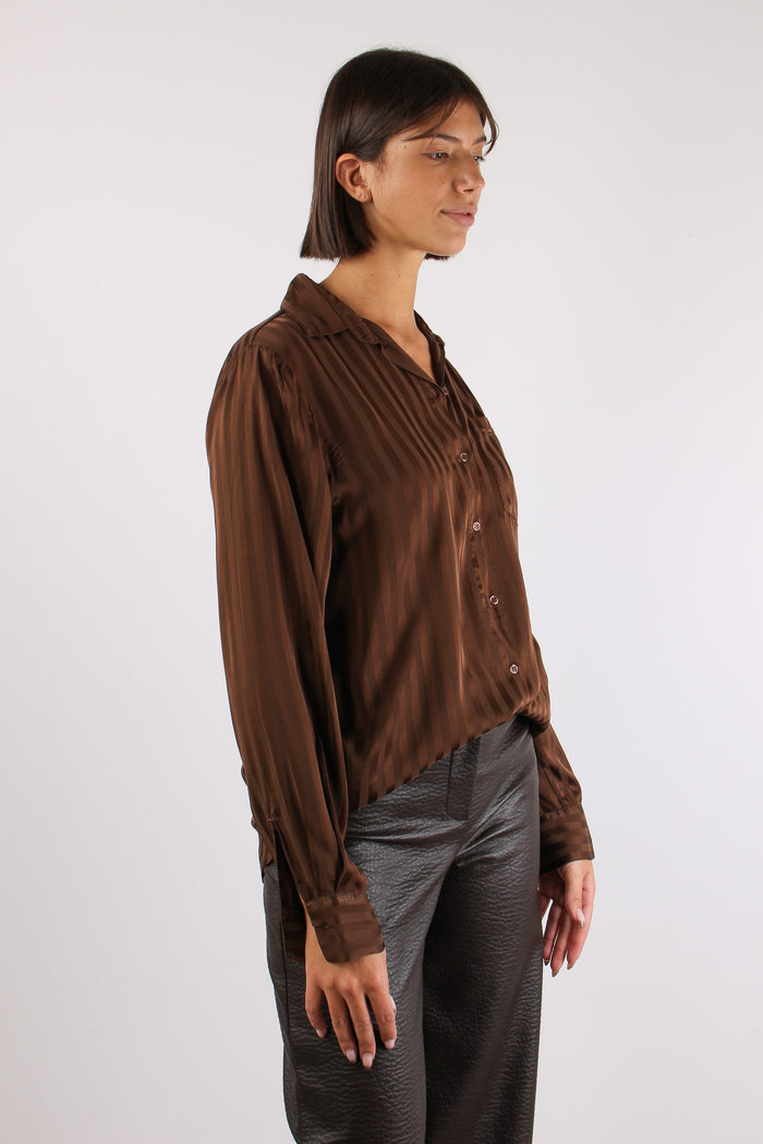Camicia Riga  Effetto Raso Moro-7