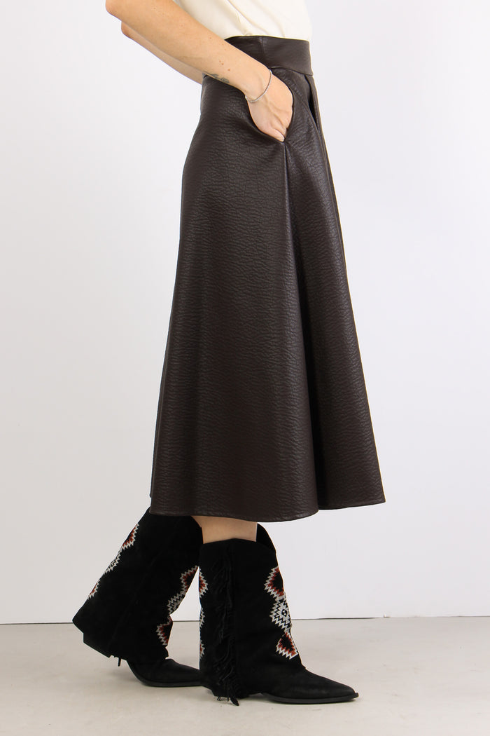 Gonna Ruota Ecopelle Moro-6