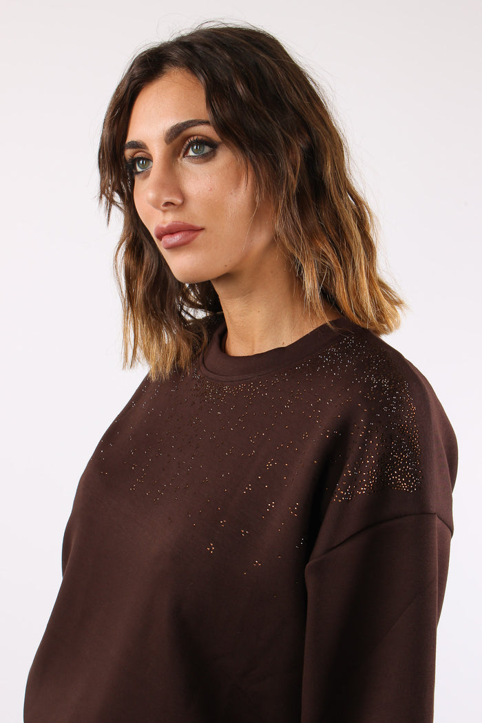 Felpa Cascata Strass Moro-7