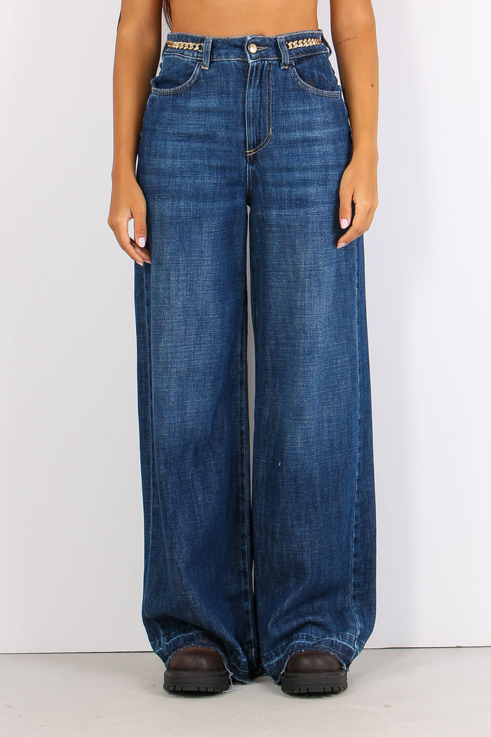 Lullucat Denim Palazzo Catena Denim Scuro-3