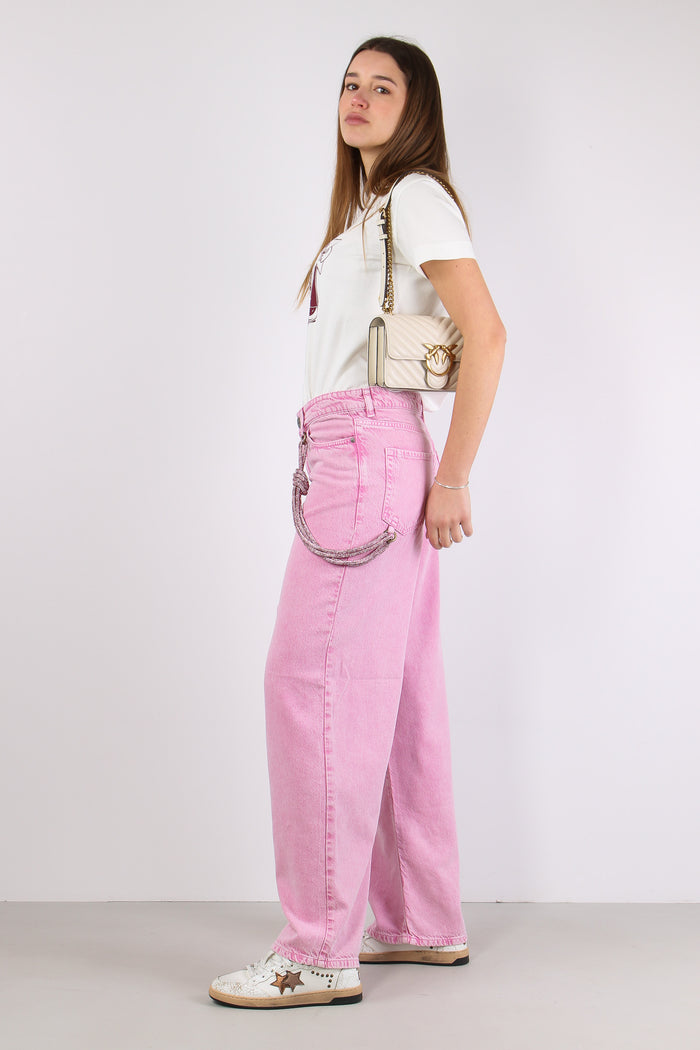 Lauryn Jeans Catena Strass Rosa Chiaro-3