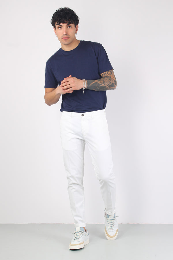 Pantalone Chino Slim Fit Bianco Ottico