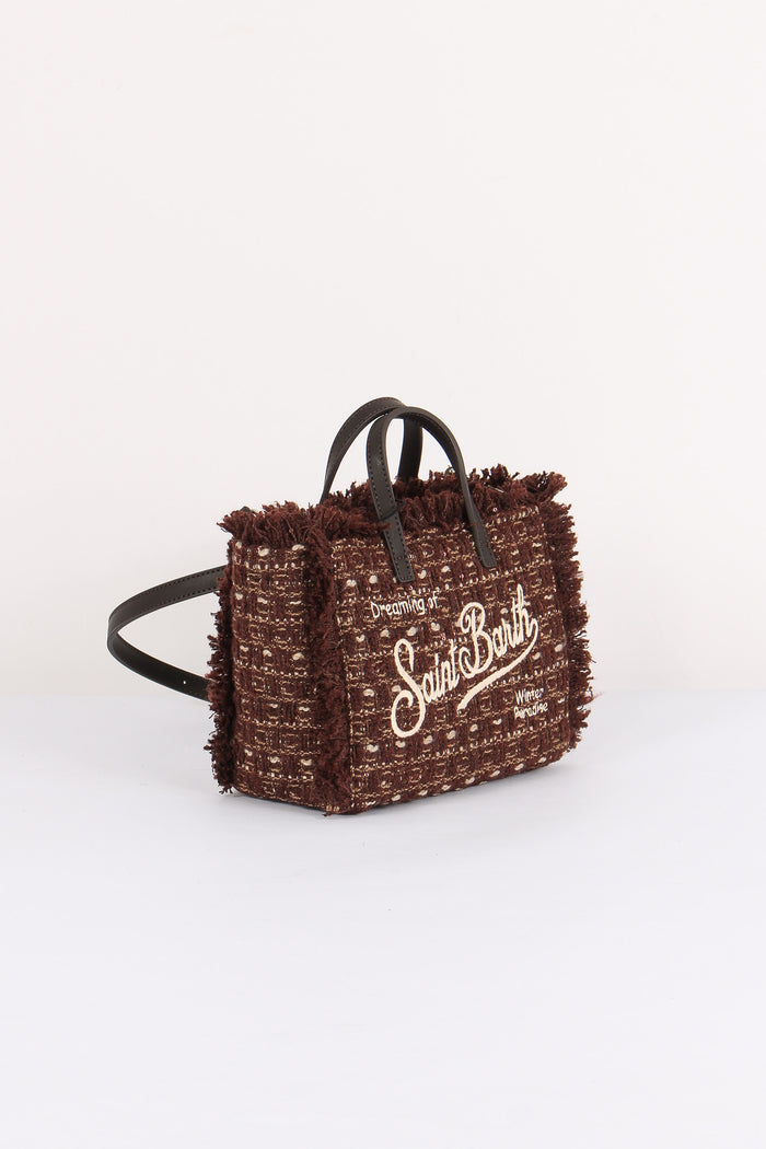 Borsa A Mano Mini Tweed Brown-7