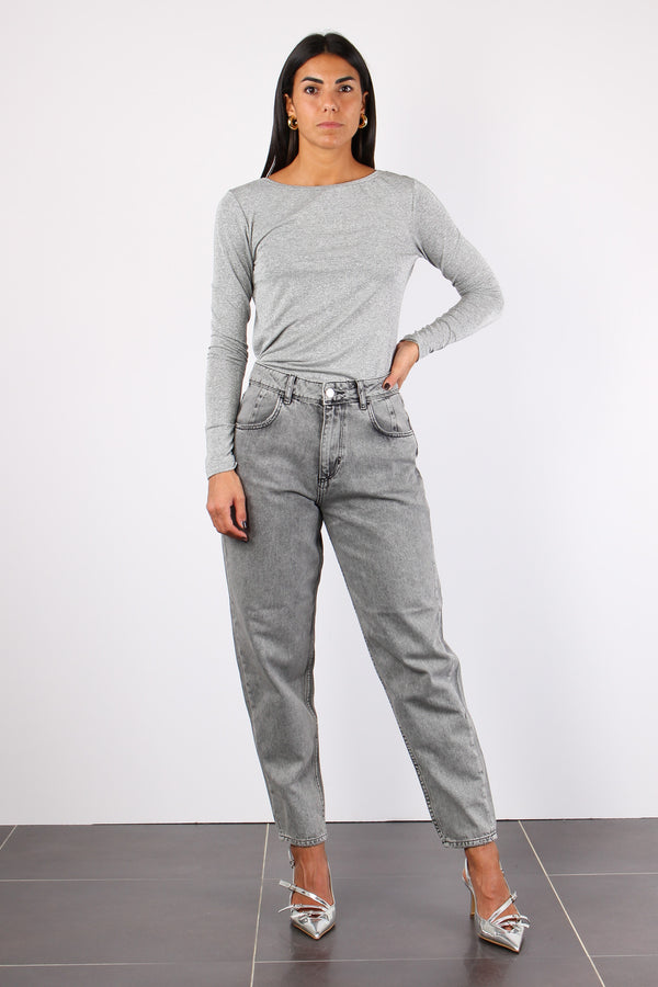 Denim Carrot Fit Denim Grigio