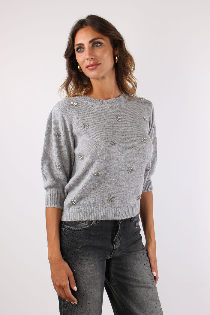 Dalen Maglia Mc Inserto Grigio Melange-6
