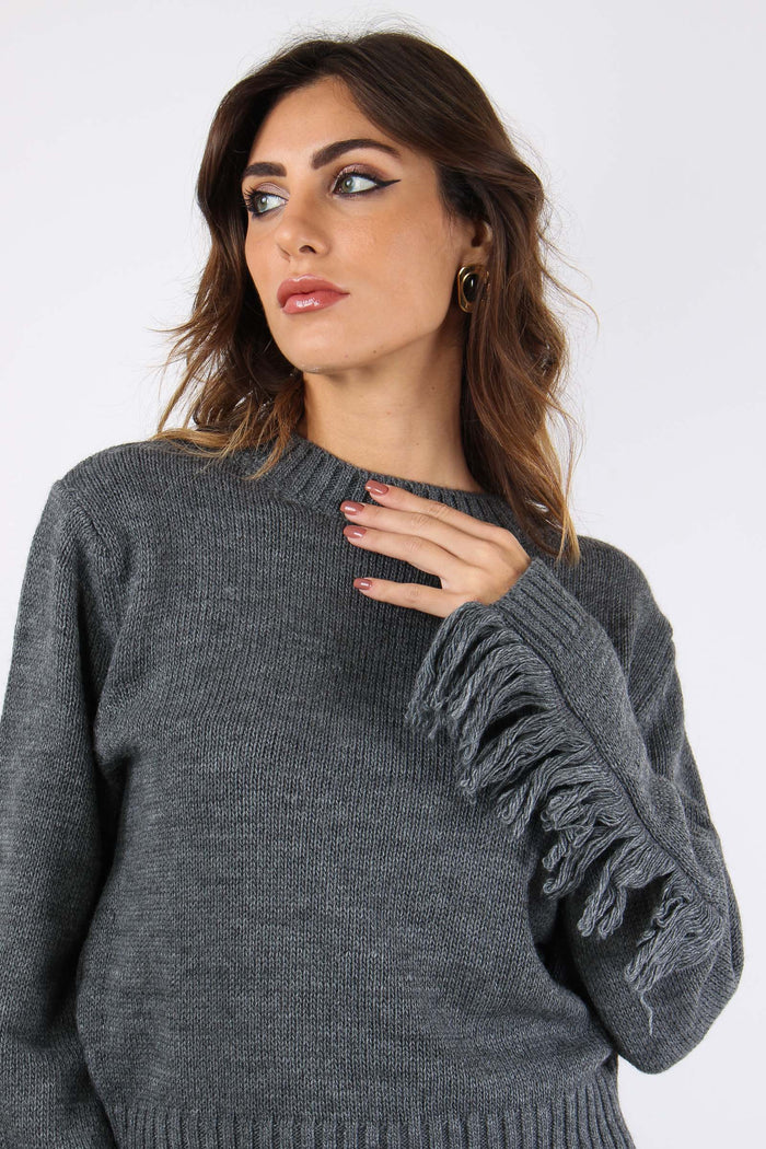 Maglia Girocollo Maniche Frang Antracite-7