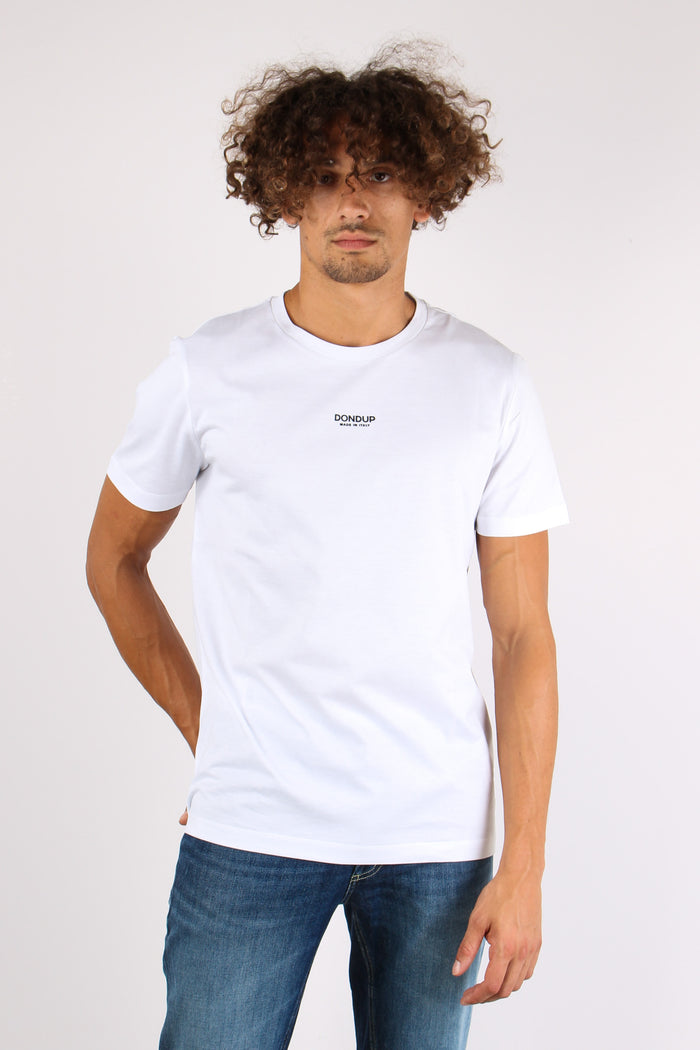 T-shirt Logo Centrale Bianco-6