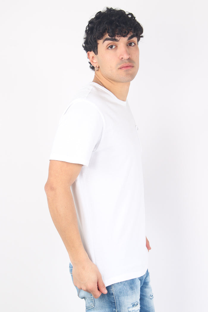T-shirt Cotone Fiammato Taschi Bianco-5