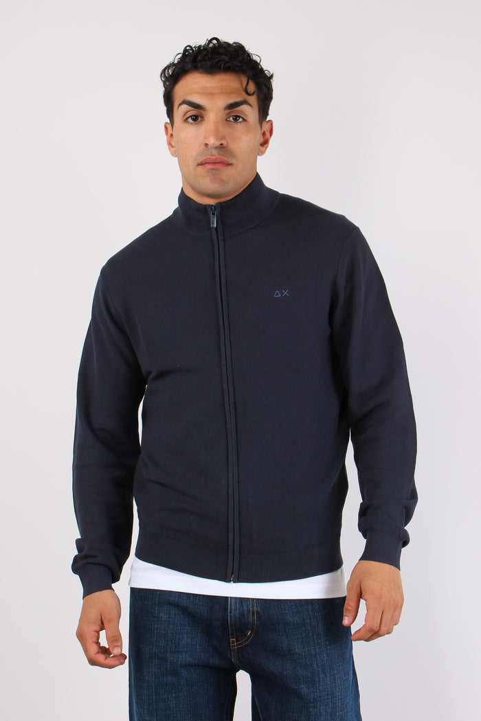 Full Zip Punto Riso Navy Blue-2