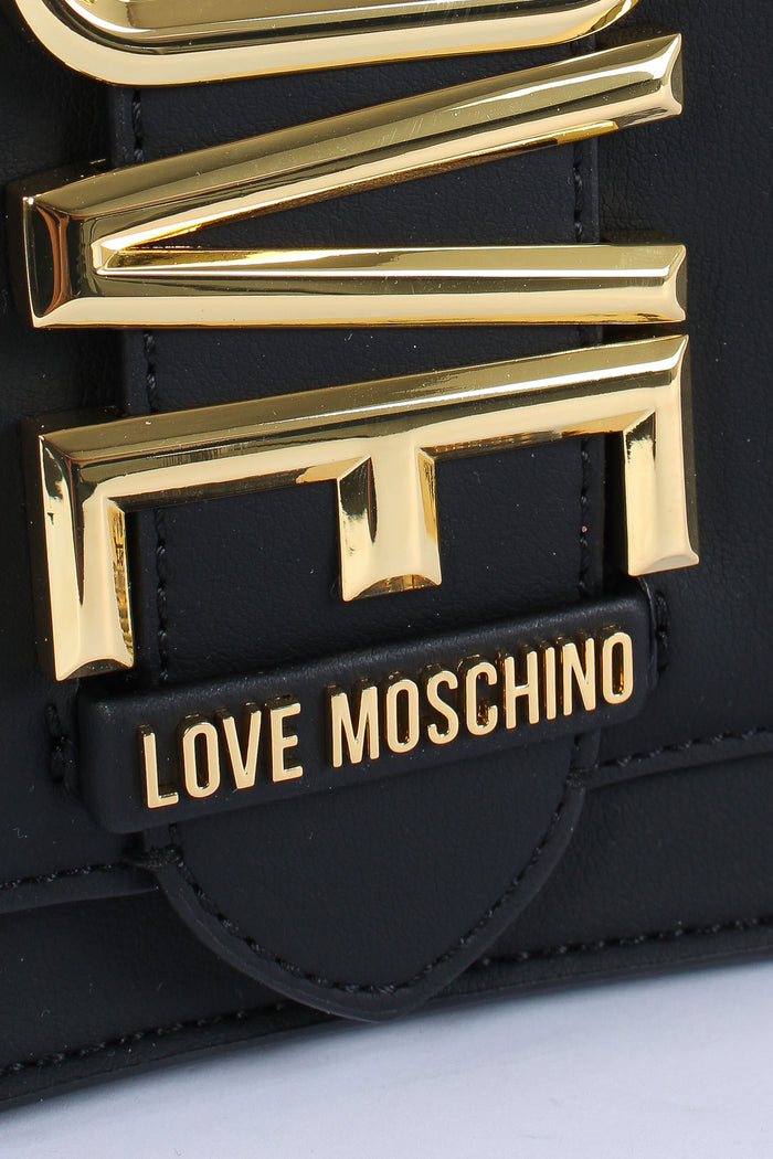 Pochette Fibbia Maxi Logo Nero-7