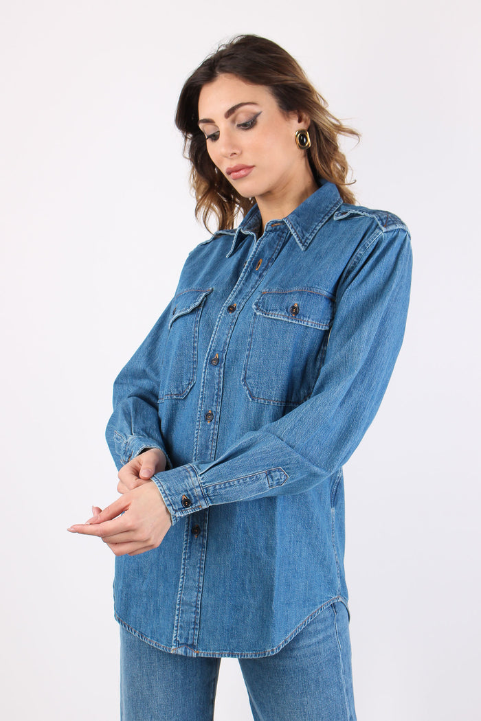 Camicia Denim Mostrine Spalla Denim-5