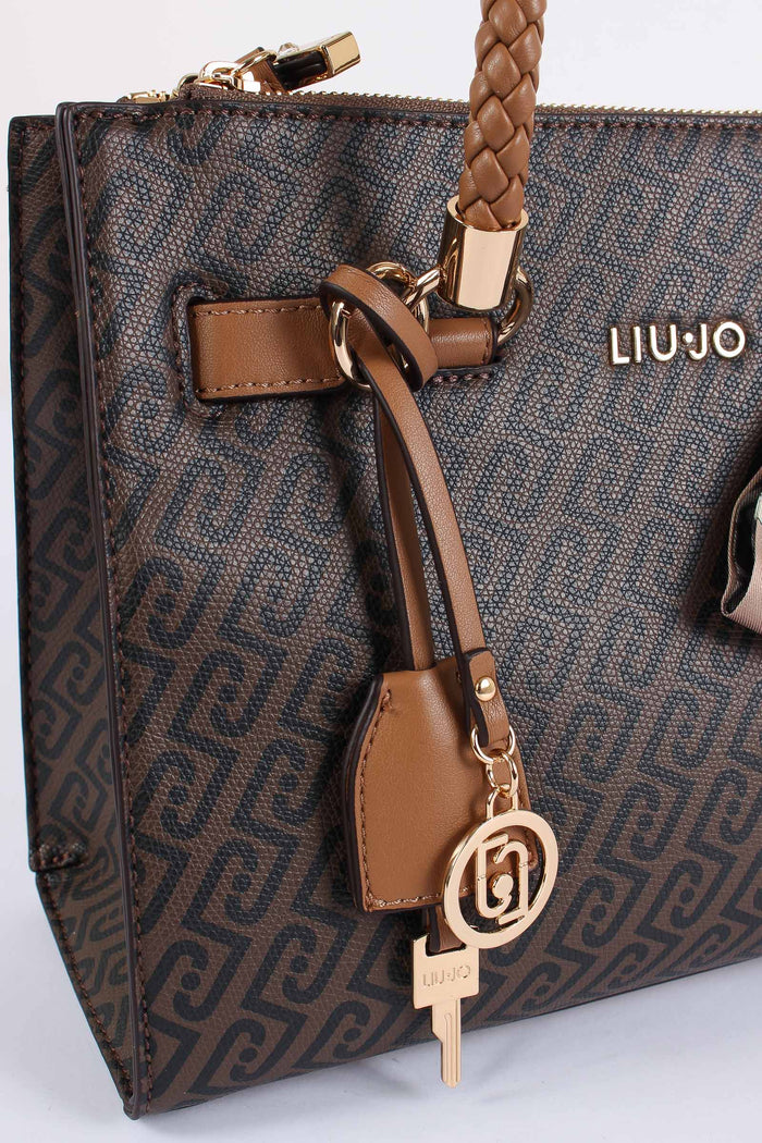 Mini Shopping Logo Monogram Suede-6