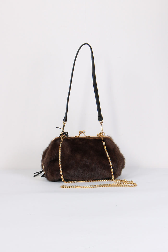 Pochette Ecopelliccia Pon Pon Visone-5