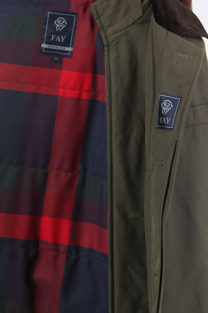 Cappotto Morning Corto Canvas Militare-2