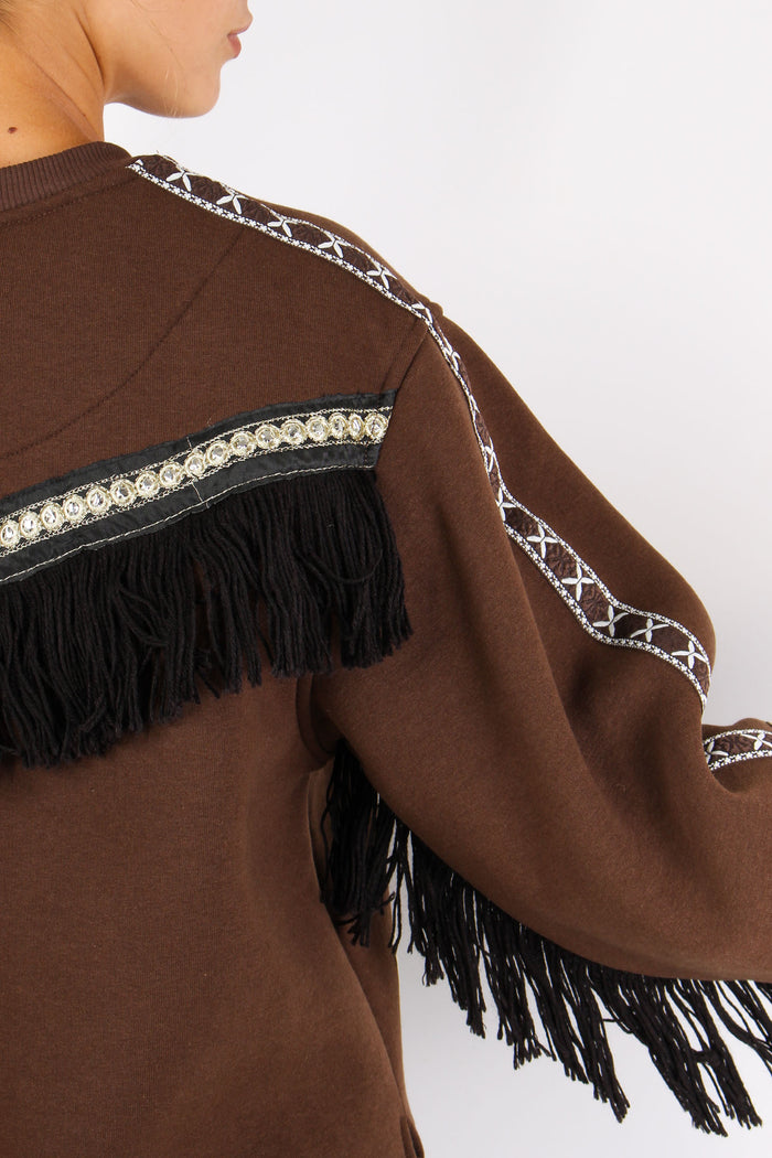 Felpa Girocollo Passamanneria Fondente-10