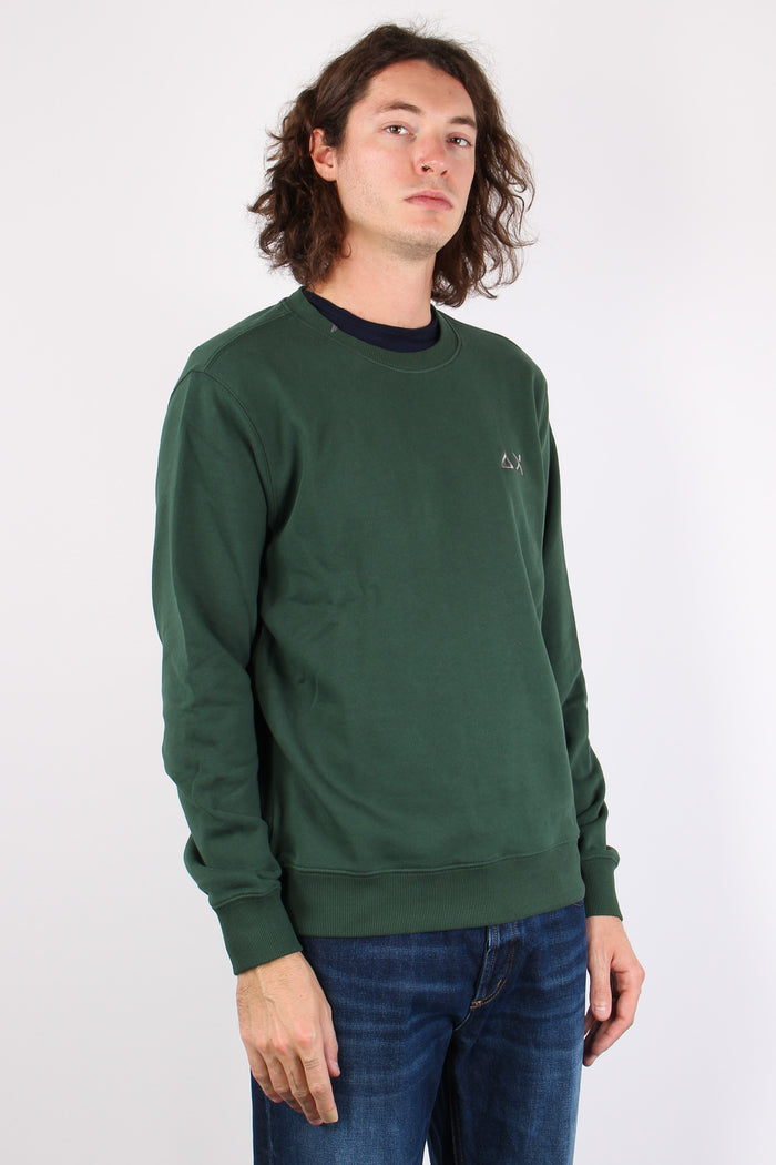 Girocollo Cotone Basico Verde-4