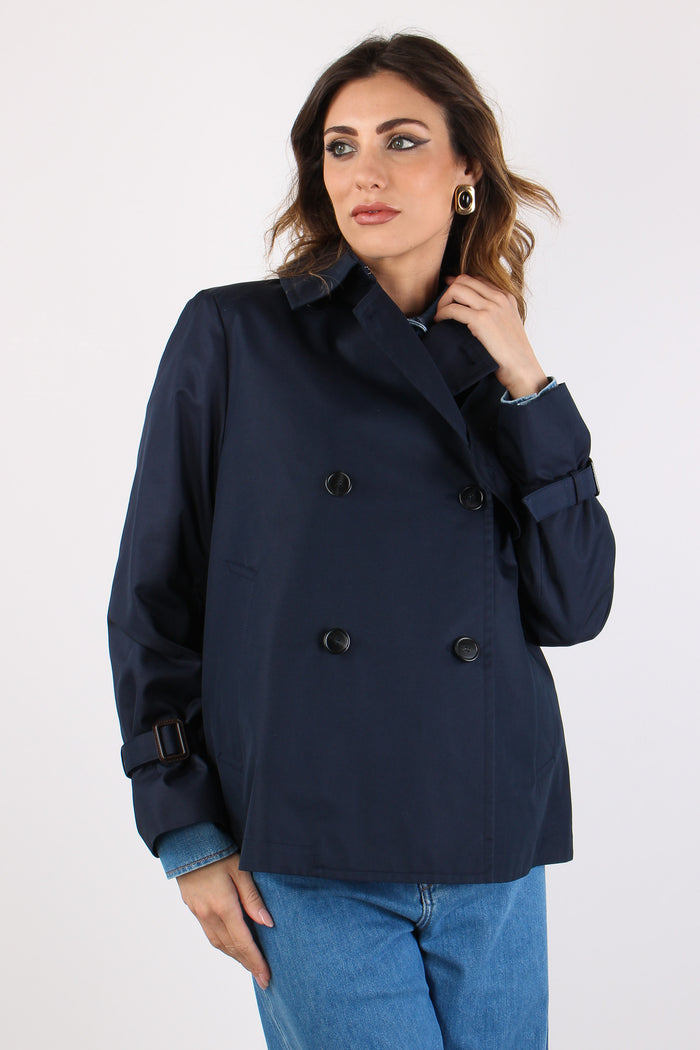 Wkdbiglia Trench Corto Blu-6