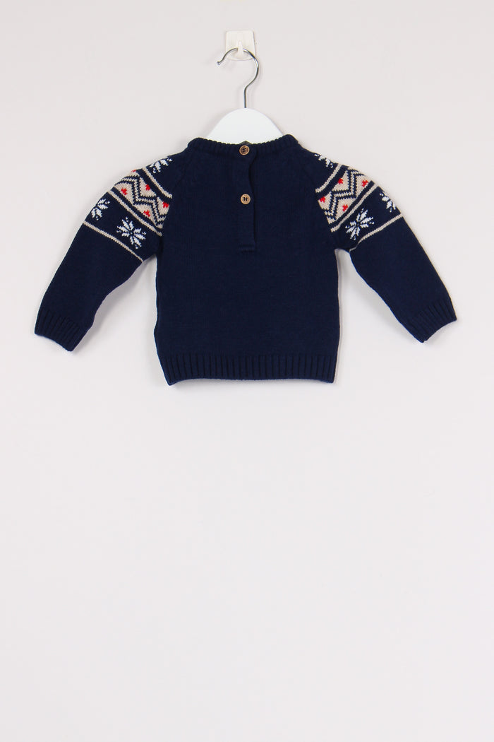 Pullover Fantasia Norvegese Blu/latte/beige-2