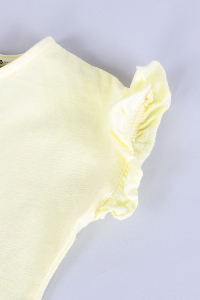 T-shirt Manica Aletta Lemon-4