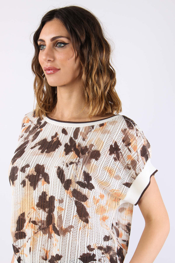 Blusa Traforata  Fantasia Brown Shades-7