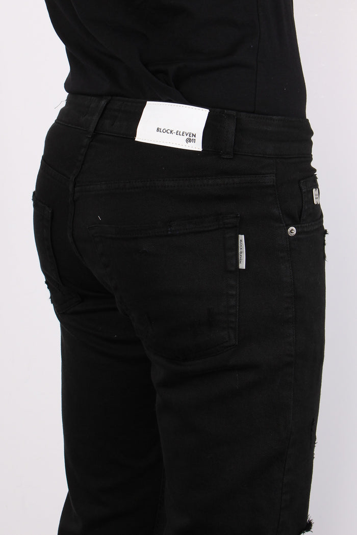 Pantalone Bull Micro Rotture Nero-7