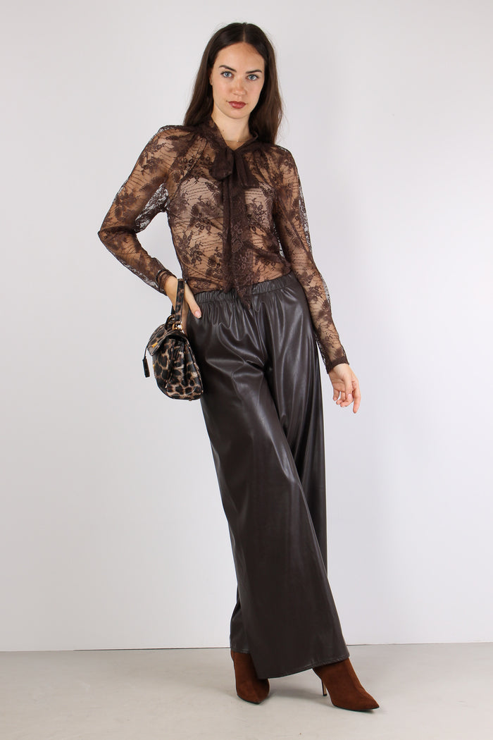 Blusa Fiocco Pizzo Moro-4