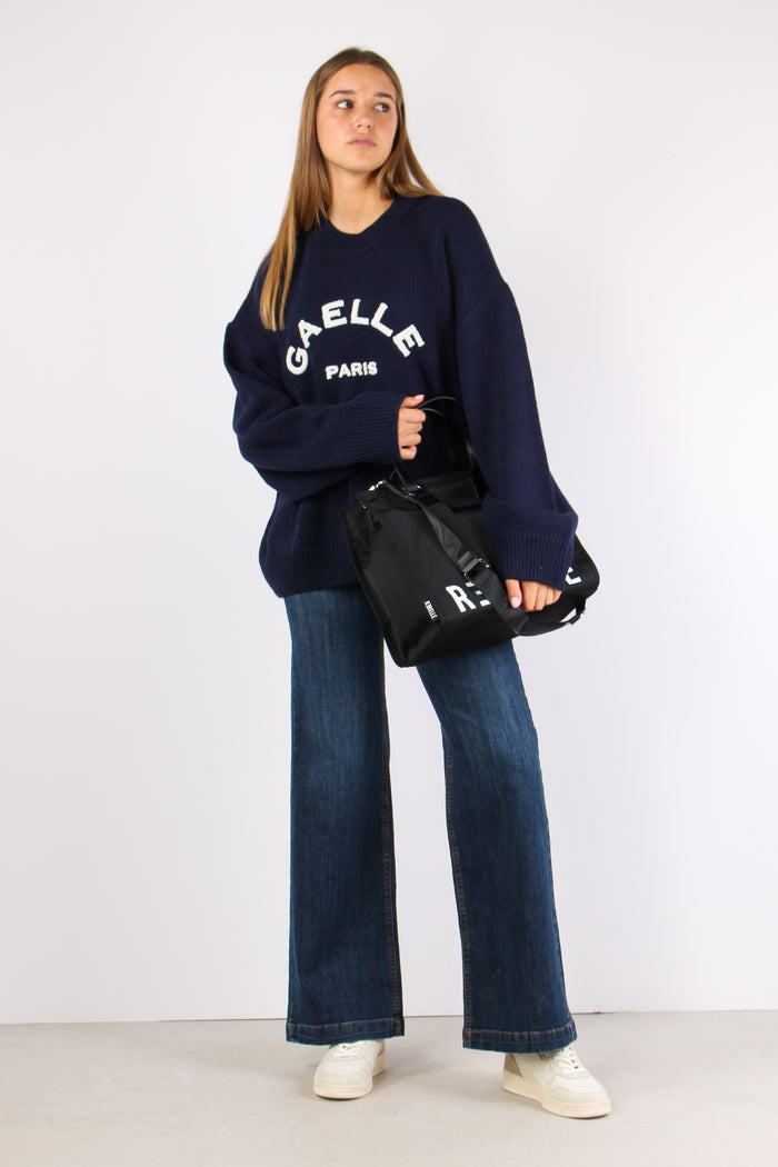 Pullover Logo College Blu-7