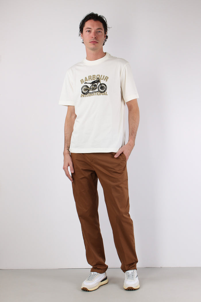 T-shirt Stampa Motorcycling Whisper White
