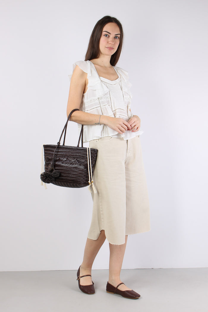 Blusa Ricamo Balze Panna-5