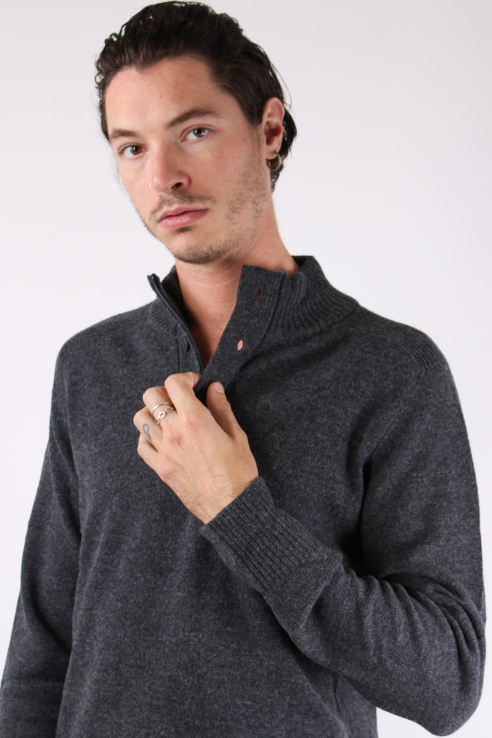 Collo Alto  Cotone Dark Grey-7