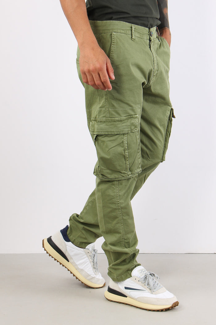 Pantalone Tasconato Verde Scuro-3